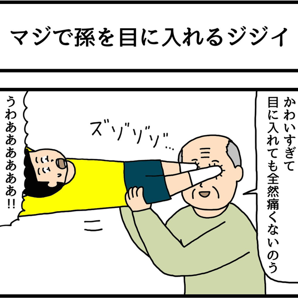 マジで孫を目に入れるジジイ